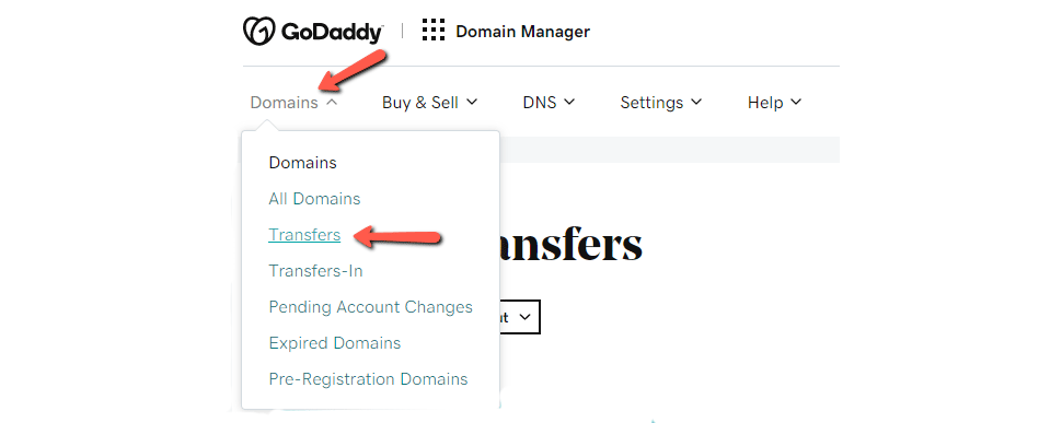 Domains Transfers GoDaddy